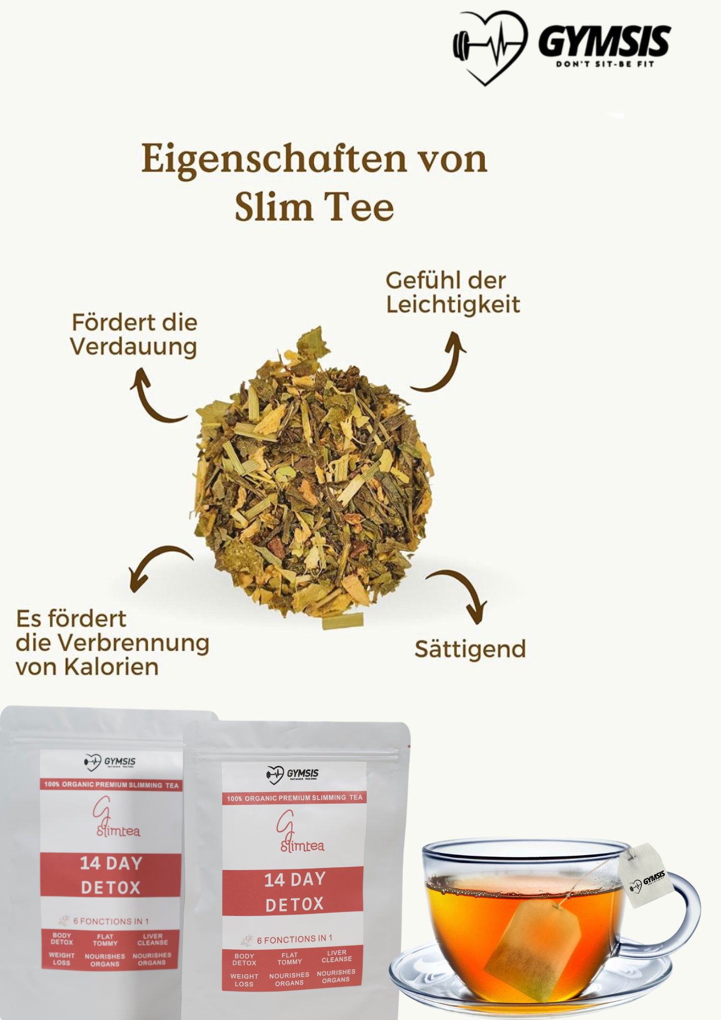 GymSis SlimTea – 14 Tage Detox Tee