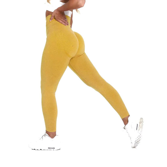 Legging Sport Femme Focus Jaune